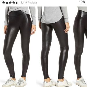 SPANX FAUX LEATHER LEGGINGS